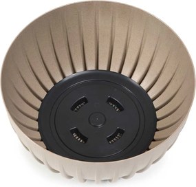 PLASTOVÝ KVETINÁČ STRIPPED ECO SADA 2KS 16X30 CM+15X24 CM ANTRACITOVÁ