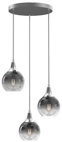 Luster na lanku MONTE 3xE27/60W/230V matný chróm