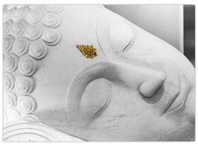 Obraz - Biely Budha (70x50 cm)