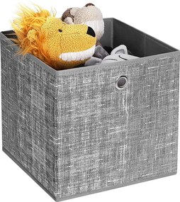 Skladacie úložné boxy, sada 6 ks, sivá farba