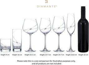 Diamante poháre na biele víno Atlantis Epitome s kryštálmi Swarovski 400 ml 6KS