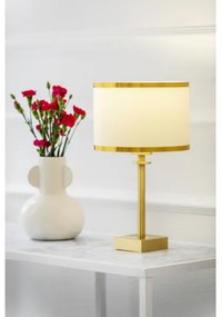 Argon 8047 - Stolná lampa ABBANO 1xE27/15W/230V mosadz/biela