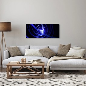 Obraz modrých špirál (120x50 cm)