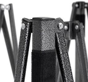 Nožnicový stan 3×3 m – záhradný pavilón pre veľtrhy, expresné akcie a catering, čierny Springos GP0004