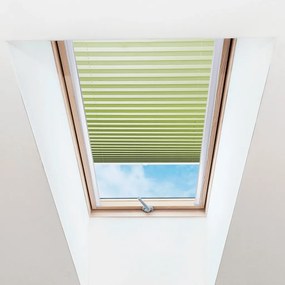 FOA Plisé roleta na strešné okná, Priesvitná, Limetková, P 021 , 100 x 70 cm