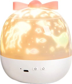 LEAN Projektor hviezd pre deti – nočná lampa, 6 vymeniteľných projekcií