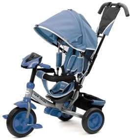 BABY MIX Detská trojkolka so svetlami Baby Mix Lux Trike modrá