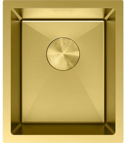 Mexen Trixo, 1-komorový nerezový drez 370 x 440 mm, brúsená zlatá, 6412371000-55