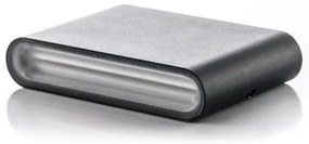 LED2 - LED Vonkajšie nástenné svietidlo FLAT 2xLED/5W/230V IP65 čierna