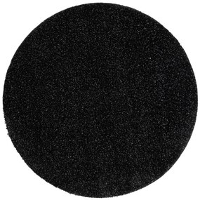 Kúpeľňový koberček SYNERGY glamour / lurex, čierny kruh