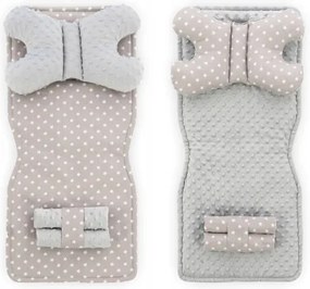 Obojstranná podložka do kočíka 4v1 GREY/WHITE STAR
