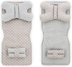 Obojstranná podložka do kočíka 4v1 GREY/WHITE STAR