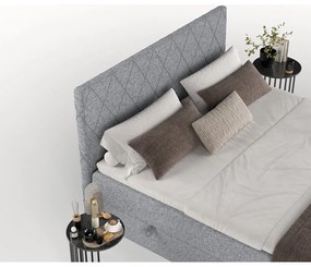 Sivá boxspring posteľ s úložným priestorom 180x200 cm Gwen – Maison de Rêve