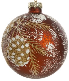 SKLENENÁ VIANOČNÁ BANKA NA STROMČEK SADA 4 KS (FI) 10 CM VZOROVANÁ