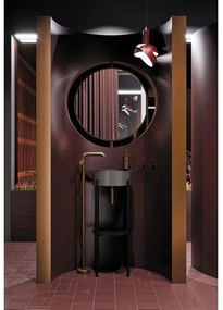 Deante CQS_SU4S - Umývadlo na dosku SILIA pr. 36 cm granit/metalická sivá