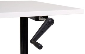 Manuálne nastaviteľný písací stôl 160 x 72 cm biela/čierna DESTINAS Beliani