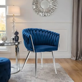 Jedálenská stolička COFTON VELVET granátová