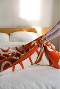 Oranžová deka 150x200 cm Swirl – noo.ma