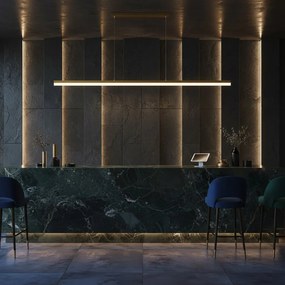 Toolight Toolight, LED stropné svietidlo 200cm, 48W, 4000K, APP1697-CP, zlatá matná, OSW-07893