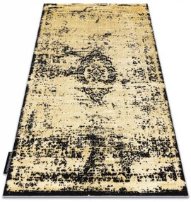 Moderný koberec DE LUXE 2083 ornament vintage - Štrukturálny zlato / sivá Veľkosť: 140x190 cm