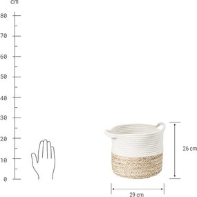 COTTON BRAID Úložný kôš z morskej trávy M