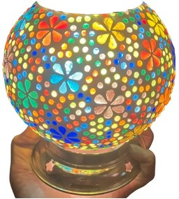 Mosaic lampa orientálna stolná Globe KVETY Ø15