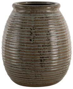 Šedý antik keramický kvetináč Bao - Ø 21*24 cm