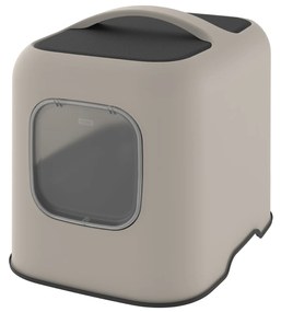 Rotho 2. akosť - Mačacia toaleta, krytý záchod pre mačky s lopatkou CAT XL - béžová