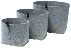 Sivý textilný organizér Wenko Felt, 30 x 18 cm