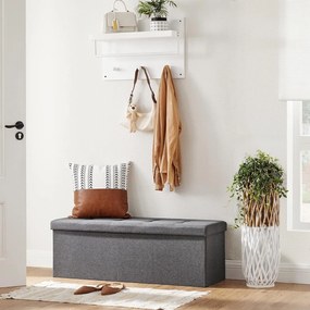 Taburet s úložným priestorom OTTOMAN 110x38 cm, tmavo sivý