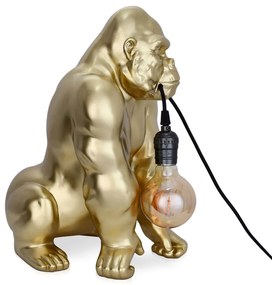 Dizajn lampa dekor zlatá GORILA