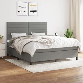 Boxspring posteľ s matracom tmavosivá 160x200 cm látka 3141866