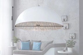 Závesné svetlo Žiarivá biela strieborná 70cm