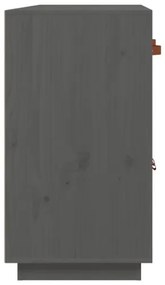 vidaXL Komoda sivá 98,5x40x75 cm borovicový masív-