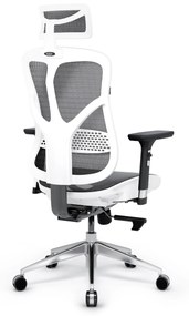 Kancelárska ergonomická stolička DIABLO V-BASIC: bielo-šedá Diablochairs