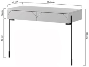 Konzolový / Toaletný stolík Sonatia 104 cm - kašmírová