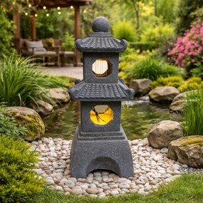 Záhradná solárna fontána BestBerg SF-30 / polyresin / 23 x 23 x 60 cm