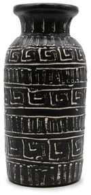 Keramická váza Grécky vzor Čierna