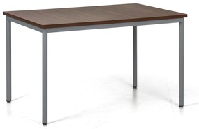 Jedálenský stôl TRIVIA, tmavo sivá podnož, 1200 x 800 mm, orech