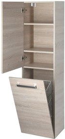 Aqualine Aqualine, VEGA Skrinka vysoká s košom 40x150x31cm, dub platin, VG960