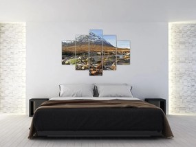 Obraz - Hora s riekou (150x105 cm)
