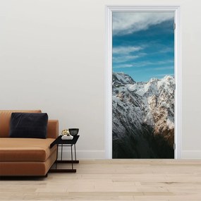 Fototapeta na dvere - Zasnežené vrcholky (95x205cm)