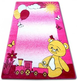 Detský kusový koberec Medvedík ružový 240x330cm