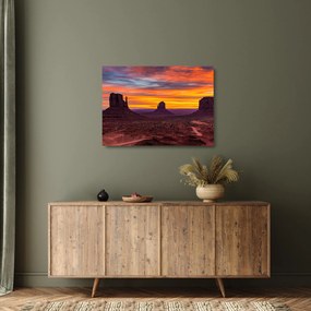 Sklenený obraz - Monument Valley v Arizone (70x50 cm)