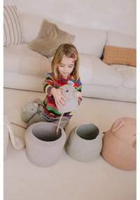 Sivý látkový detský kôš na hračky ø 15x15 cm Mini Renata the Rat – Lorena Canals