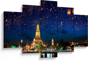 Obraz - Lampióny šťastia, Bangkok (150x105 cm)