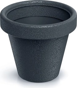 Plastový kvetináč originálny antracitový matný