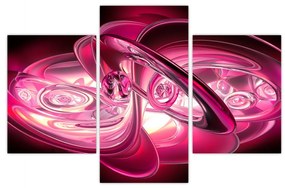 Obraz ružových fraktálov (90x60 cm)
