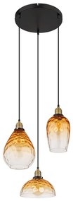 Globo 15786-3H1 - Luster na lanku SALVY 3xE27/60W/230V pr. 46 cm oranžová