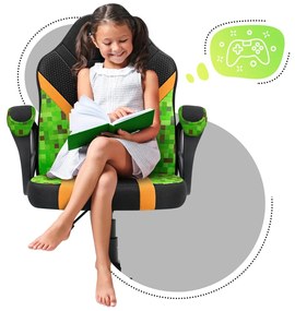Detská herná stolička Rover 1 (čierna + zelená). Akcia -19%. Vlastná spoľahlivá doprava až k Vám domov. 1087540